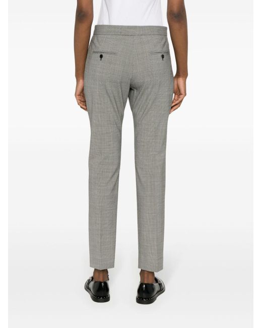 Isabel Marant Gray Houndstooth Cigarette Trousers