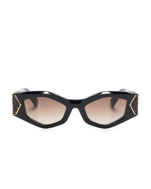 Philipp Plein Black Geometric-frame Sunglasses