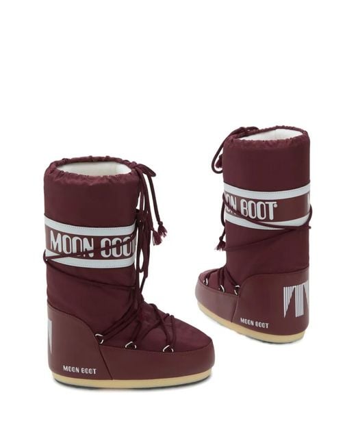 Moon Boot Red Mb Icon Nylon