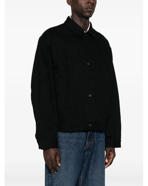 Studio Nicholson Black Button-Up Boxy Jacket for men