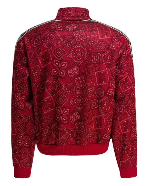 Kapital Red Paisley-Pattern Track Jacket for men