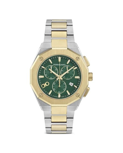 Ferragamo Metallic Edge Chrono 42Mm Watch for men