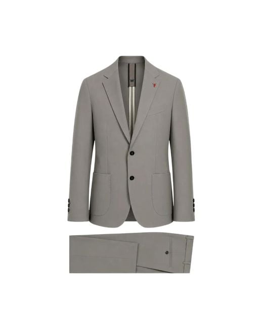 MULISH Gray Dante Notched-Lapel Suit for men