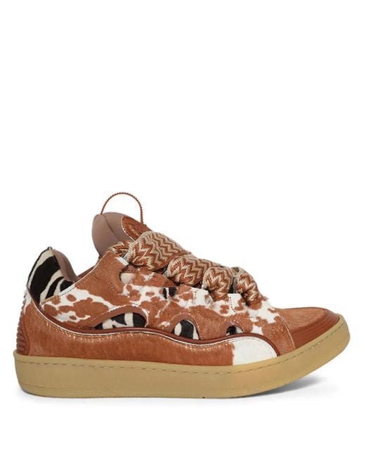 Lanvin Brown Curb Sneakers