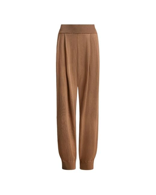 12 STOREEZ Brown Jasmin Pleated Trousers