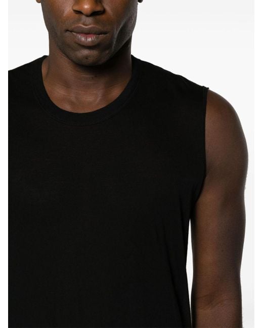 Camiseta Basic sin mangas Rick Owens de hombre de color Black