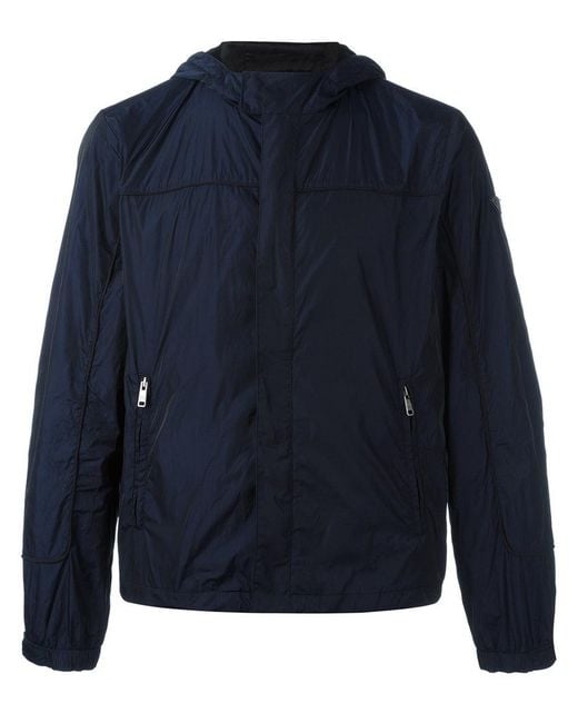 Prada Blue - K-way Hooded Jacket - Men - Polyester/viscose - M for men