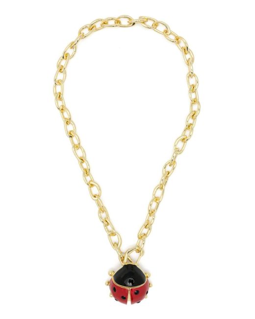 Bimba Y Lola Metallic Ladybug-pendant Necklace