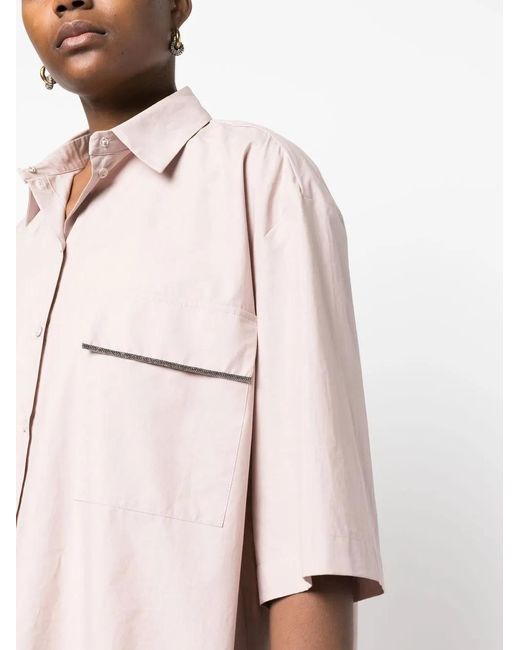 Fabiana Filippi Pink Flap-Pocket Detail Shirt