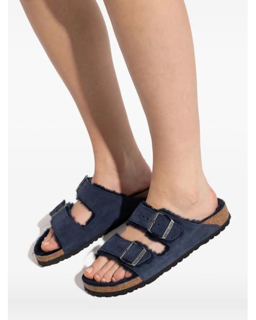 Birkenstock Blue Arizona Shearling Slipper