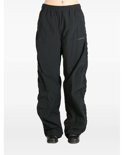 Alexander Wang Black Ruched Track Pants