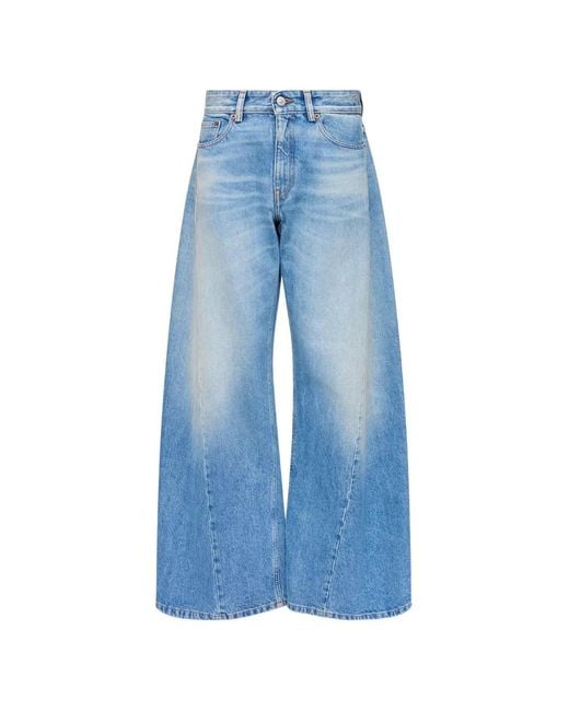 MM6 by Maison Margiela Blue Wide-Leg Jeans