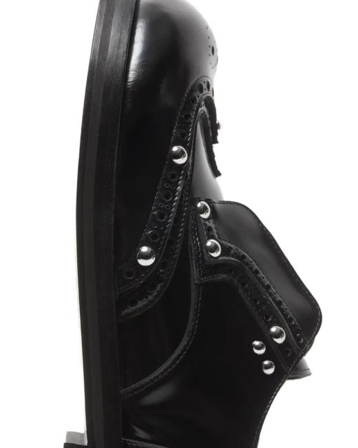 Acne Black Studs-Embelishment Leather Derby Shoes for men