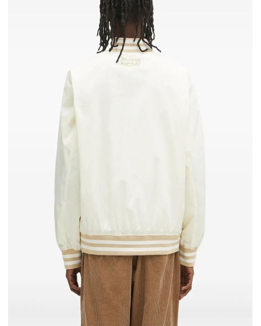 Aape By A Bathing Ape White Ape Now Embroidered Bomber Jacket for men