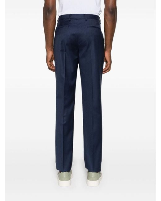 Paul Smith Blue Pinstriped Tailored Trousers for men