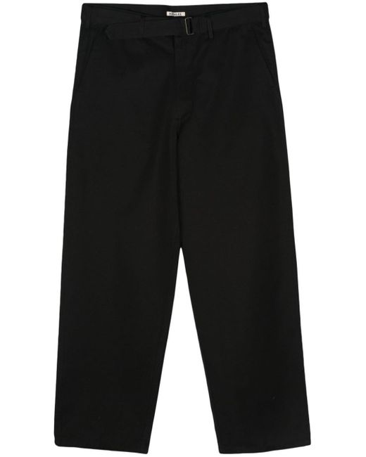 Pantalones anchos con cinturón Auralee de hombre de color Black