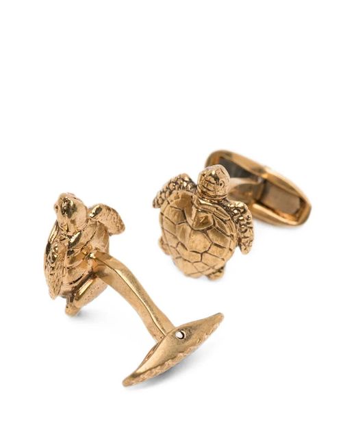 Roberto Cavalli Metallic Turtle-Motif Cufflinks for men