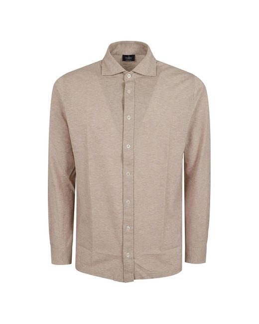 Barba Napoli Natural Buttoned Cotton Shirt for men