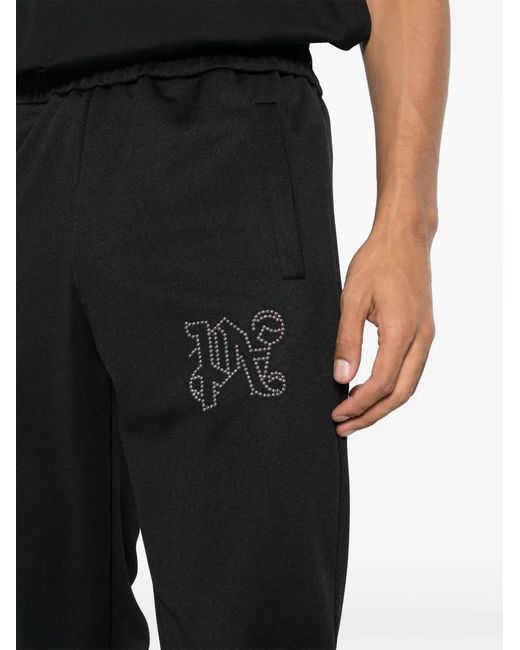 Pantalones de chándal Milano con apliques Palm Angels de hombre de color Black