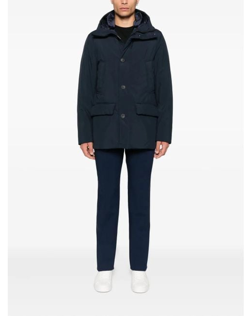Woolrich Blue Logo Down Jacket for men