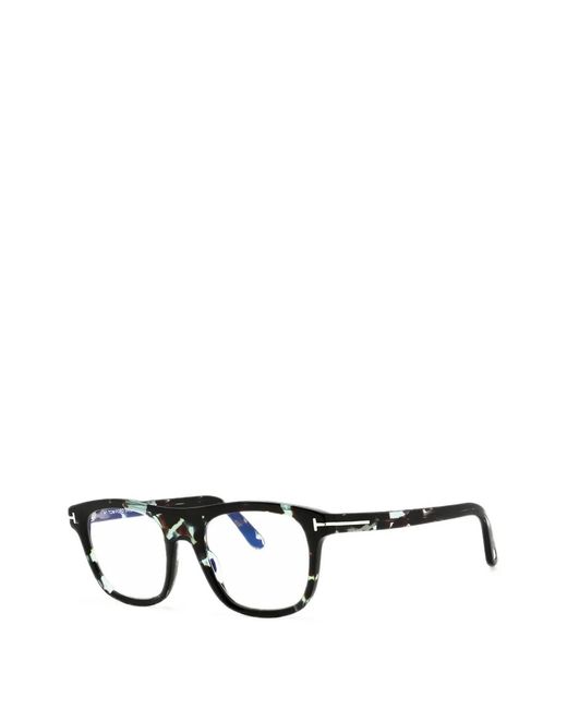 Tom Ford Black Square-Frame Glasses for men