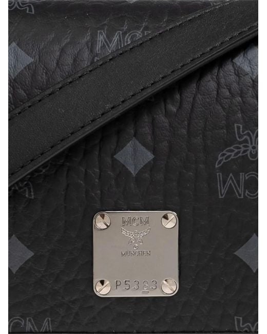 MCM Black Aren Visetos Cross Body Bag