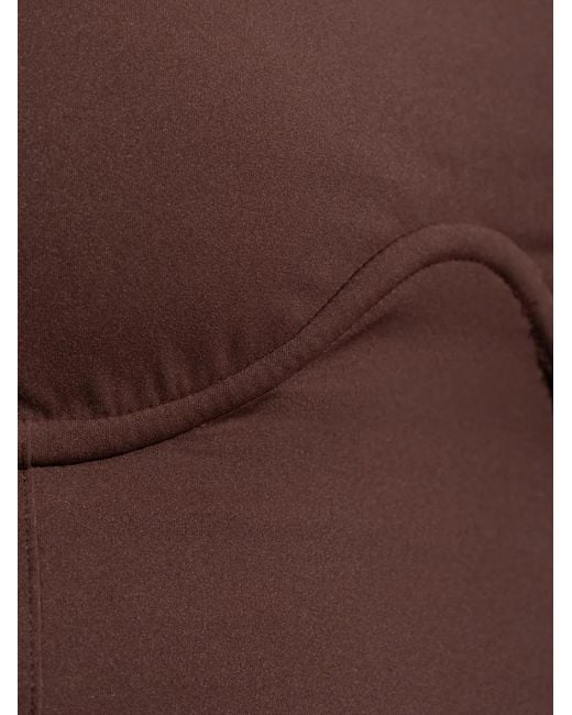 Rethinkit Studios Brown Seam-Detail Spaghetti-Strap Top