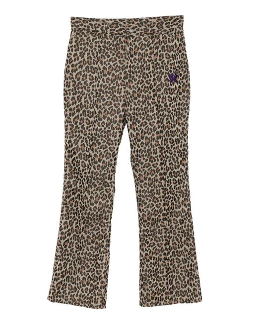 Pantalones con estampado de leopardo Needles de hombre de color Gray