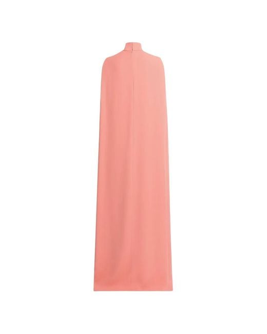 Elie Saab Pink Asymmetrical-Cape Jumpsuit
