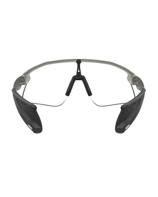 Oakley Gray Oversized-Frame Clear-Lens Sunglasses