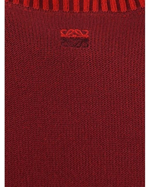 Loewe Anagram-Embroidered Ribbed-Trim Sweater