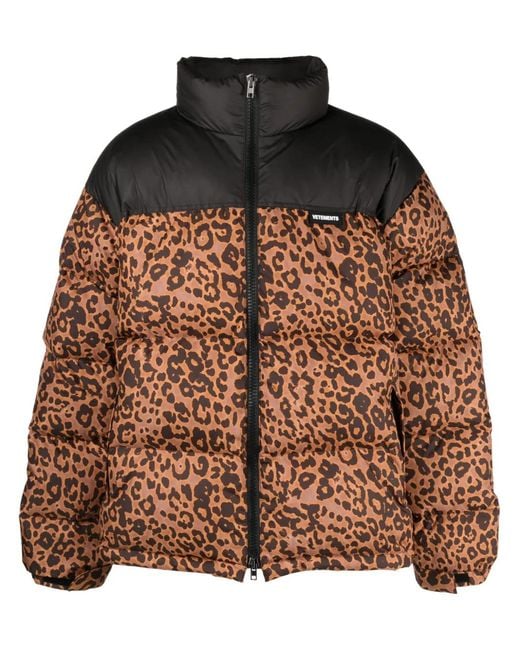 Vetements Brown Zip-Fastening Padded Jacket