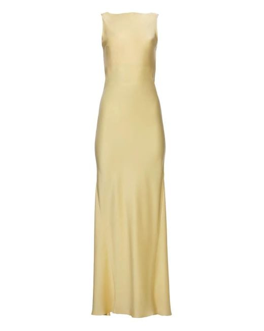 Il Volo Metallic Daria Cowl-Back Slip Dress