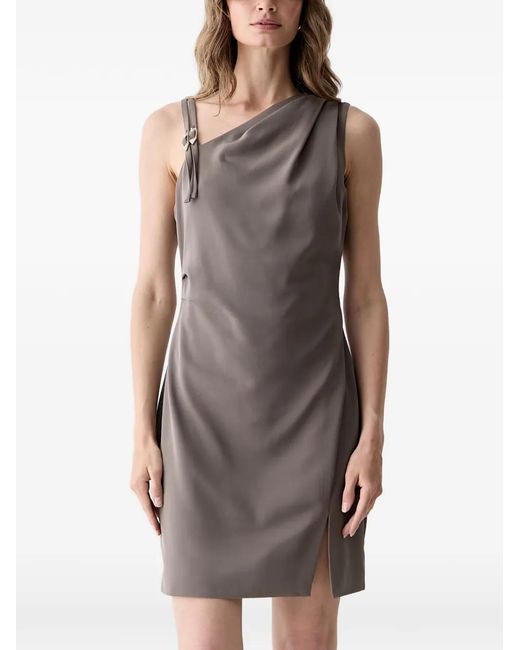 Guess Gray Livia Asymmetric Mini Dress