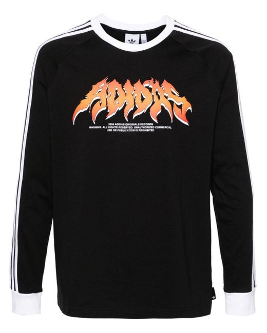 T-shirt con dettaglio a 3 righe di Adidas Originals in Black da Uomo