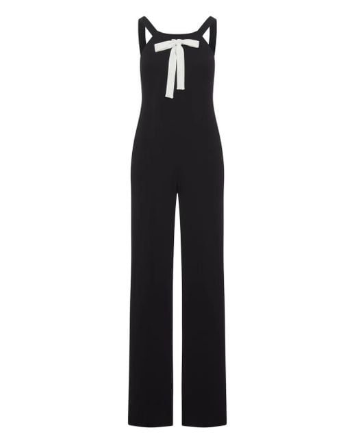 Max Mara Black Seiden-Jumpsuit Mit Schleifendetail