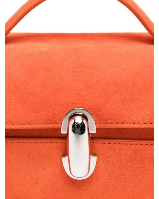 SAVETTE Orange Slim Symmetry Tote Bag