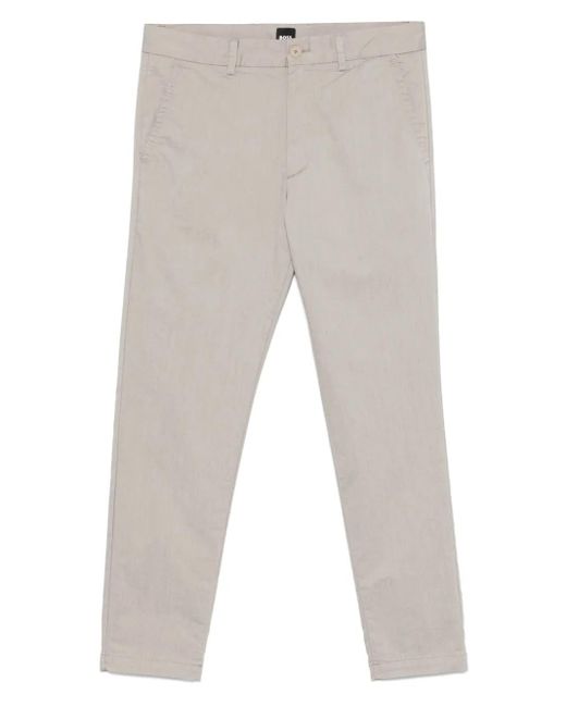 Boss Gray Tapered Trousers for men