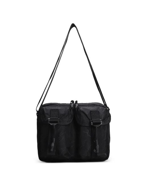 Maharishi Black A.L.I.C.E Embroidered Buckle-Fastening Shoulder Bag for men