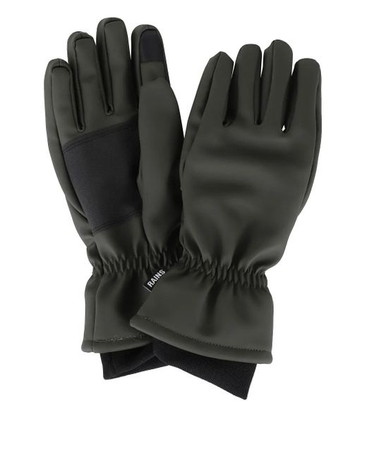 Rains Black Waterproof Gloves for men