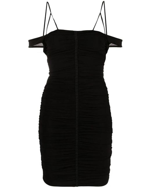 Givenchy Black Off-Shoulder Spaghetti-Strap Minidress