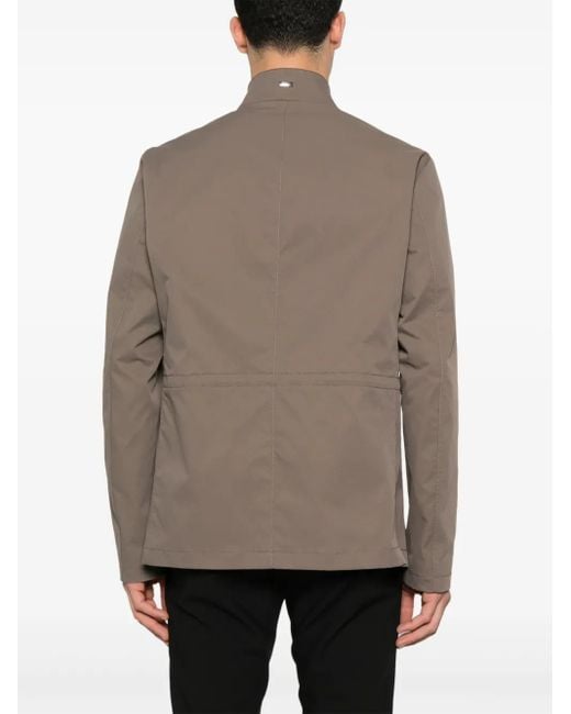 Herno Brown Stand-Up Collar Jacket for men