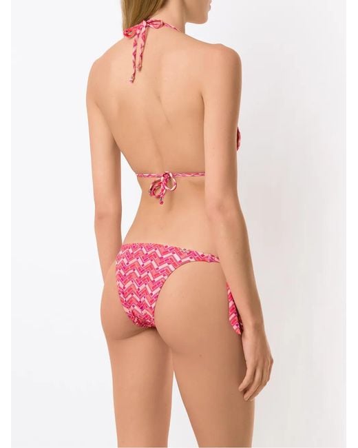 Amir Slama Pink Printed Bikini Set