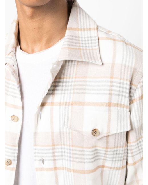 Eleventy White Italian Long-sleeved Cotton Shirt for men