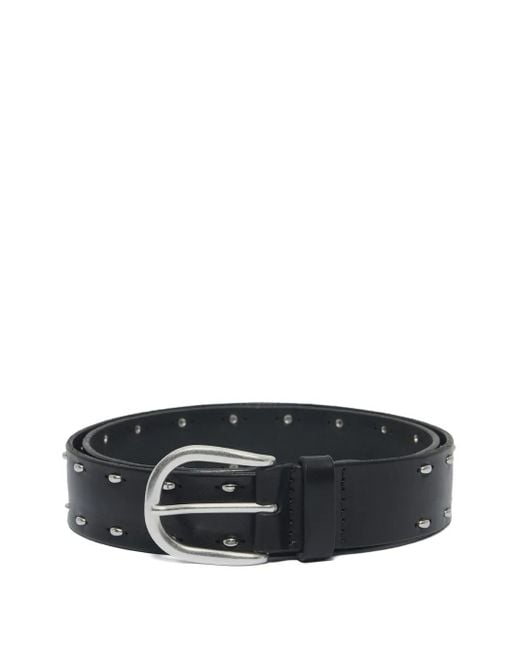 Orciani Black Studded Belt for men