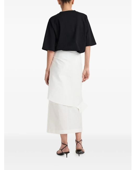Rohe White Shirt-Wrap Detailed Maxi Skirt
