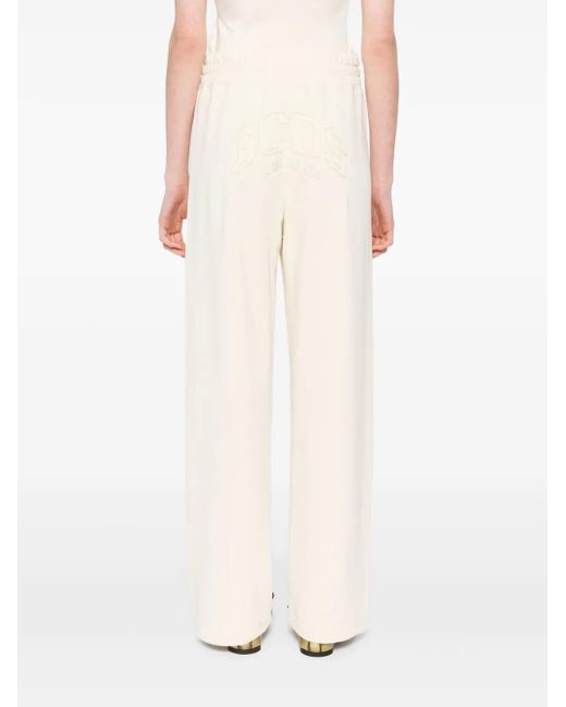 Gcds White Lounge Logo Track Pants