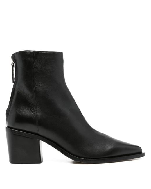 Bottes Pointues À Talon Épais Pomme D ́Or en coloris Black