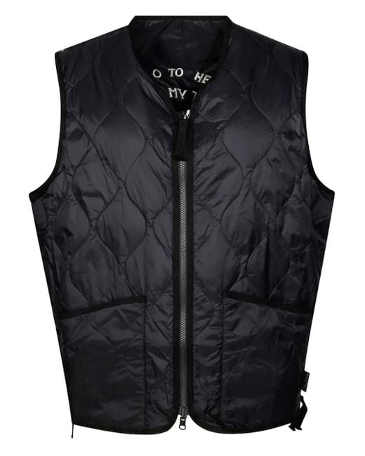 Taion Black Quilted Reversible Gilet for men