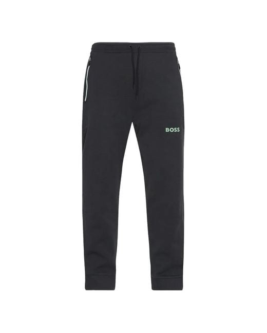 Boss Blue Logo-Detail Track Pants for men